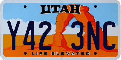 UT license plate Y423NC