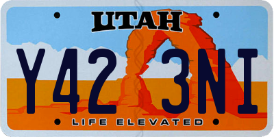 UT license plate Y423NI