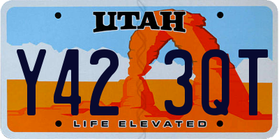 UT license plate Y423QT