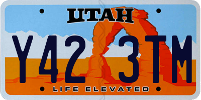 UT license plate Y423TM