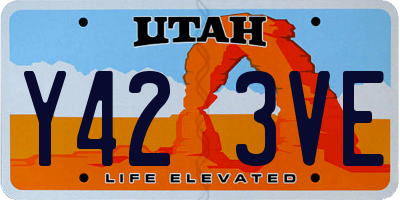 UT license plate Y423VE