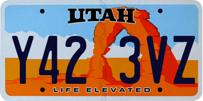 UT license plate Y423VZ
