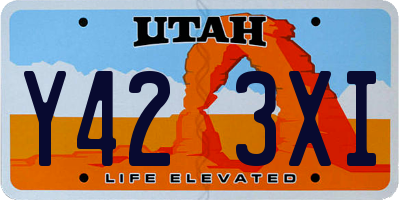 UT license plate Y423XI