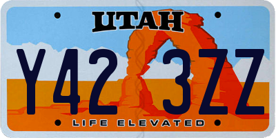 UT license plate Y423ZZ