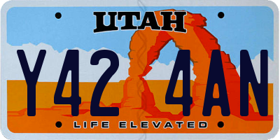 UT license plate Y424AN