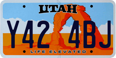 UT license plate Y424BJ