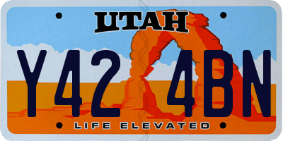 UT license plate Y424BN