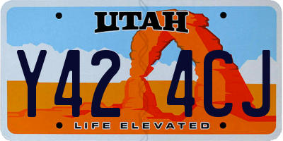 UT license plate Y424CJ