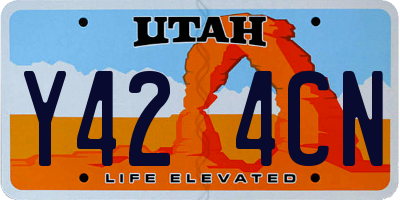 UT license plate Y424CN