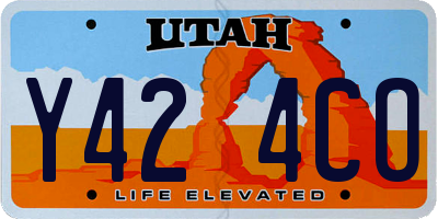 UT license plate Y424CO
