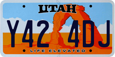 UT license plate Y424DJ
