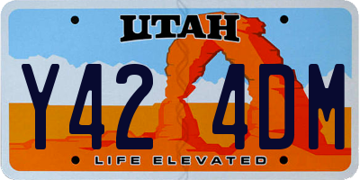 UT license plate Y424DM