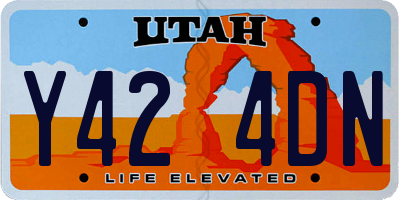 UT license plate Y424DN