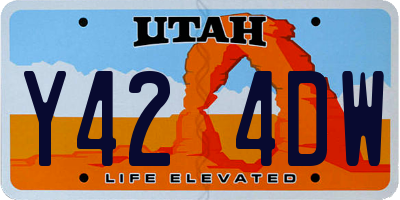 UT license plate Y424DW