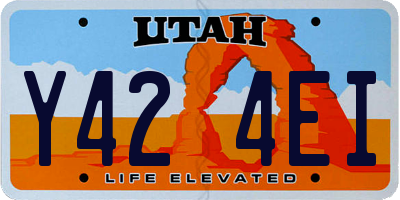 UT license plate Y424EI