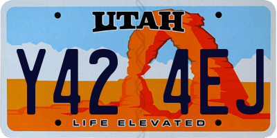 UT license plate Y424EJ