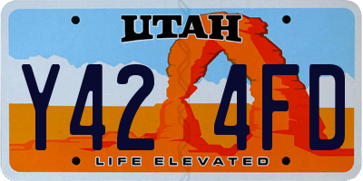 UT license plate Y424FD