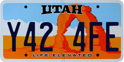 UT license plate Y424FE