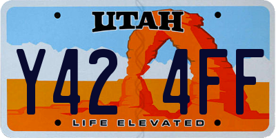 UT license plate Y424FF