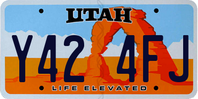 UT license plate Y424FJ
