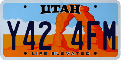 UT license plate Y424FM