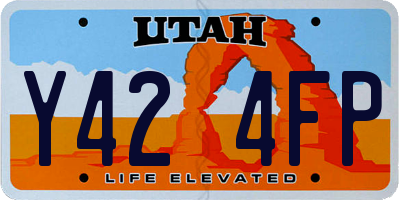 UT license plate Y424FP
