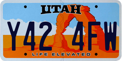 UT license plate Y424FW