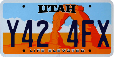UT license plate Y424FX