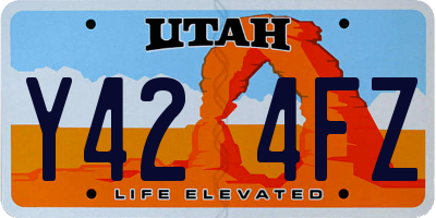 UT license plate Y424FZ