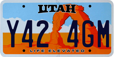 UT license plate Y424GM
