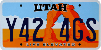 UT license plate Y424GS