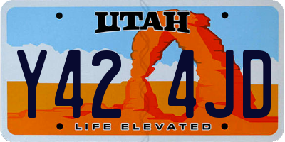 UT license plate Y424JD