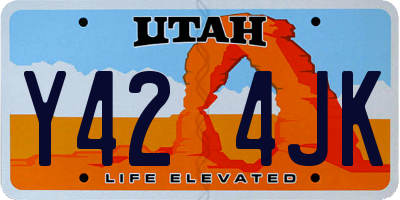UT license plate Y424JK