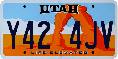UT license plate Y424JV