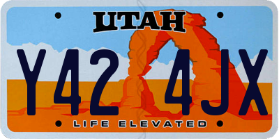 UT license plate Y424JX