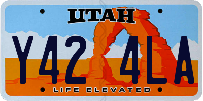 UT license plate Y424LA