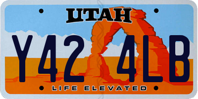 UT license plate Y424LB