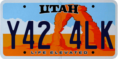 UT license plate Y424LK