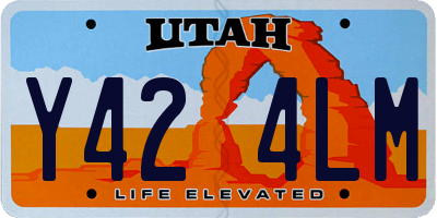 UT license plate Y424LM