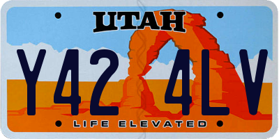 UT license plate Y424LV