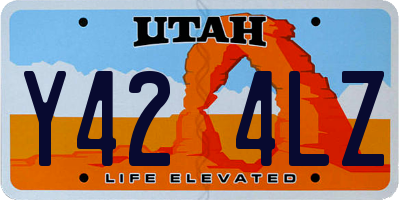 UT license plate Y424LZ