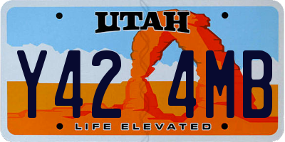 UT license plate Y424MB