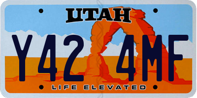 UT license plate Y424MF