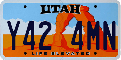UT license plate Y424MN