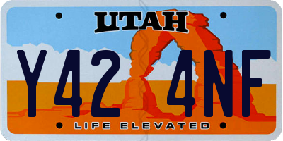 UT license plate Y424NF