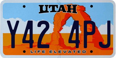 UT license plate Y424PJ