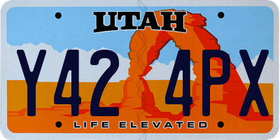 UT license plate Y424PX