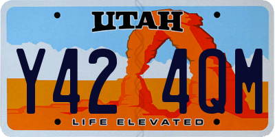 UT license plate Y424QM