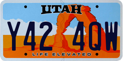 UT license plate Y424QW