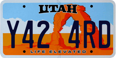 UT license plate Y424RD